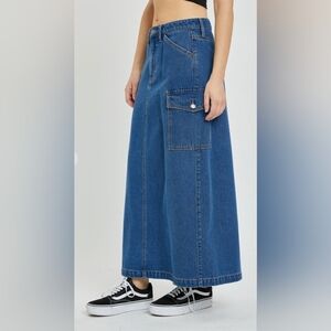 Anthropologie Etienne Marcel Denim Maxi Skirt M